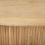 69876 - Terra 48L x 28W x 15H Light Brown Wood Oval Fluted Coffee Table