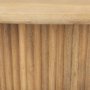 69876 - Terra 48L x 28W x 15H Light Brown Wood Oval Fluted Coffee Table