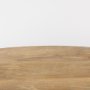 69876 - Terra 48L x 28W x 15H Light Brown Wood Oval Fluted Coffee Table