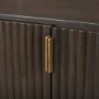 69883 - Terra 72L x 18W x 32H Dark Brown Wood Fluted Sideboard