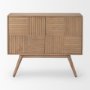 69889 - Sable 37.0L x 17.0W x 30.5H Light Brown Wood Accent Cabinet