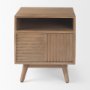 69891 - Sable  19.0L x 19.0W x 21.5H Light Brown Wood Side Table
