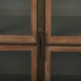 69916 - Pandora Dark Brass Metal W/Red Wood 2 Door Accent Cabinet