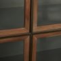 69916 - Pandora Dark Brass Metal W/Red Wood 2 Door Accent Cabinet