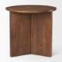 69921 - Enzo 32" Round Tabletop w/ Fluted Wood Base Foyer Accent Table