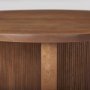 69921 - Enzo 32" Round Tabletop w/ Fluted Wood Base Foyer Accent Table