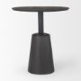 69926-AB - Maxwell 32" Round Black-Brown Wood w/ Black Metal Pedestal Bistro Table