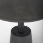 69926-AB - Maxwell 32" Round Black-Brown Wood w/ Black Metal Pedestal Bistro Table