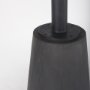 69926-AB - Maxwell 32" Round Black-Brown Wood w/ Black Metal Pedestal Bistro Table