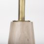 69927-AB - Maxwell 32" Round Light Wood Tabletop & Base w/ Gold Metal Accent Pedestal Bistro Table