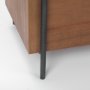 69930 - Maddox  40.0L x 18.5W x 32.75H Brown Solid Wood Black Metal 2 Door Accent Cabinet