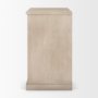 69931 - Braxton  33.5L x 18.5W x 31.5H Beige Wood W/Black Accents 2 Door Accent Cabinet