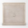 69931 - Braxton  33.5L x 18.5W x 31.5H Beige Wood W/Black Accents 2 Door Accent Cabinet