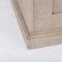 69931 - Braxton  33.5L x 18.5W x 31.5H Beige Wood W/Black Accents 2 Door Accent Cabinet