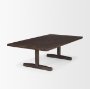 69963 - Viktor 55"L Dark Brown Solid Wood Coffee Table