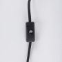 70045 - Kiley 28.0L x 7.0W x 15.6H Brown Woven Shade W/Black Metal Wall Sconce
