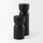 70060 - Malta Black Large Metal Candle Holder