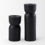 70060 - Malta Black Large Metal Candle Holder
