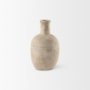 69804 - Zenni  5.3L x 5.3W x 9.3H Warm Beige Ceramic Vase
