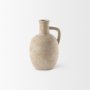 69804 - Zenni  5.3L x 5.3W x 9.3H Warm Beige Ceramic Vase