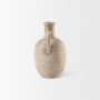 69804 - Zenni  5.3L x 5.3W x 9.3H Warm Beige Ceramic Vase