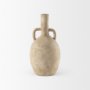 69805 - Zenni 6.1L x 6.1W x 12.0H Warm Beige Ceramic Vase
