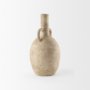 69805 - Zenni 6.1L x 6.1W x 12.0H Warm Beige Ceramic Vase