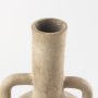 69805 - Zenni 6.1L x 6.1W x 12.0H Warm Beige Ceramic Vase