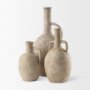 69805 - Zenni 6.1L x 6.1W x 12.0H Warm Beige Ceramic Vase