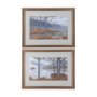 14255 - Windy Day by Mercana Studio a Hand Embellished Textured Framed Art Print Matted under Glass