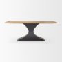 69847-AB - Maxton Light Brown Wood w/ Dark Gunmetal Iron Metal Dining Table