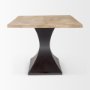 69847-AB - Maxton Light Brown Wood w/ Dark Gunmetal Iron Metal Dining Table