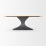 69847-AB - Maxton Light Brown Wood w/ Dark Gunmetal Iron Metal Dining Table