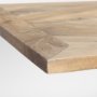 69847-AB - Maxton Light Brown Wood w/ Dark Gunmetal Iron Metal Dining Table