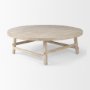 69995 - Rosie  48.0L x 48.0W x 16.0H Round Blonde Wood Coffee Table