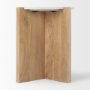69914 - Bianca Wood and Marble Accent Table
