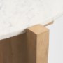 69914 - Bianca Wood and Marble Accent Table