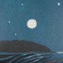 14270 - Sea bay at night II by Mercana Studio a Hand Embellished Textured Framed Art Print