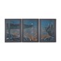 14270 - Sea bay at night II by Mercana Studio a Hand Embellished Textured Framed Art Print