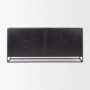 69886 - Sloan 80.0L x 17.0W x 36.0H Black Wood W/Black Metal Frame Sideboard
