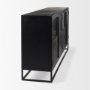69886 - Sloan 80.0L x 17.0W x 36.0H Black Wood W/Black Metal Frame Sideboard
