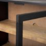 69886 - Sloan 80.0L x 17.0W x 36.0H Black Wood W/Black Metal Frame Sideboard