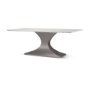 69848-AB - Maxton 79.0L x 39.0W x 30.0H Marble Top w/ Gunmetal Base Dining Table