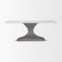 69848-AB - Maxton 79.0L x 39.0W x 30.0H Marble Top w/ Gunmetal Base Dining Table