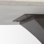 69848-AB - Maxton 79.0L x 39.0W x 30.0H Marble Top w/ Gunmetal Base Dining Table