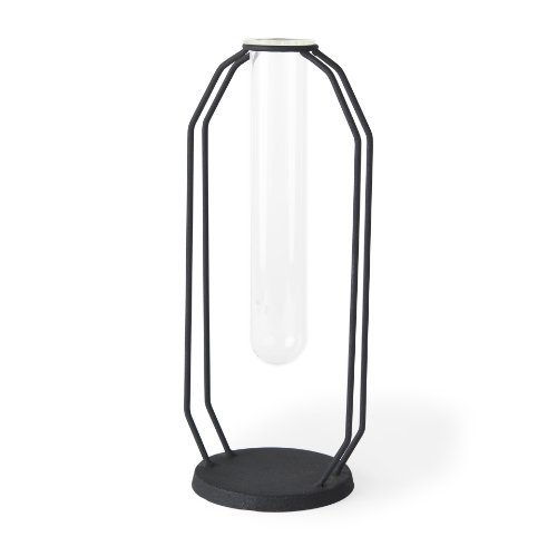 69779 - Aria 4.5L x 3.9W x 11.0H Metal and Glass Holder Object