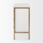 69758 - Savannah White Fir Veneer w/ Gold Metal 3-Drawer Accent Cabinet