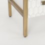 69758 - Savannah White Fir Veneer w/ Gold Metal 3-Drawer Accent Cabinet