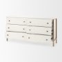 69759 - Savannah White Fir Veneer w/ Gold Metal Accents 6-Drawer Sideboard