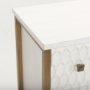 69759 - Savannah White Fir Veneer w/ Gold Metal Accents 6-Drawer Sideboard